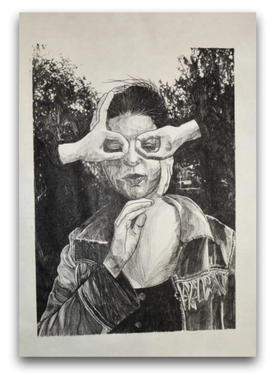 Ľubomíra Sekerášová - OK mask, 38 x 28 cm