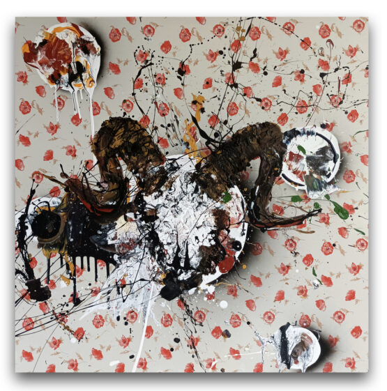 Ján Hrčka - Baraní guláš, 100 x 100 cm