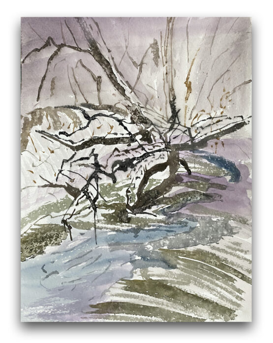 Lucia Oleňová - Zimná Sihoť, 30 x 40 cm