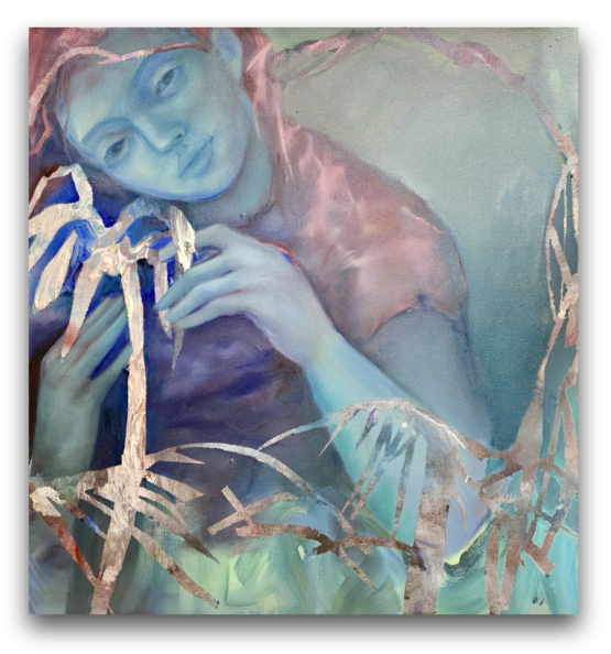 Markéta Kolářová - White Lotus Keeper, 80 x 75 cm