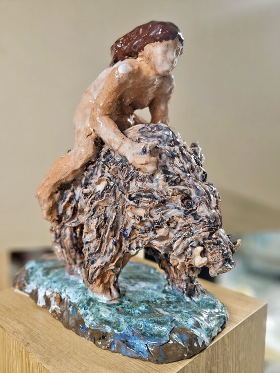 Jarmila Mitríková - Jazdkyňa, 40 x 36 x 17 cm