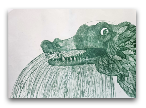 Jarmila Sabová Džuppová - Fontána I., 59 x 42 cm, obojstranný - Image 2