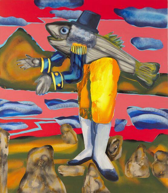 Jan Heres - Lokaj-ryba, 150 x 130 cm