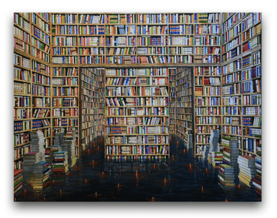 Robert Bielik - Knižnica I., 170 x 220 cm