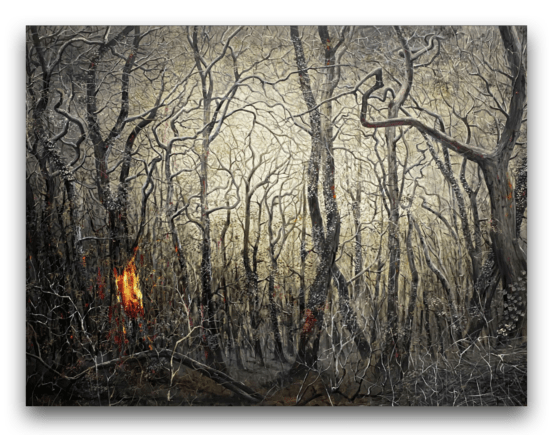 Robert Bielik - Horiaci strom, 150 x 200 cm
