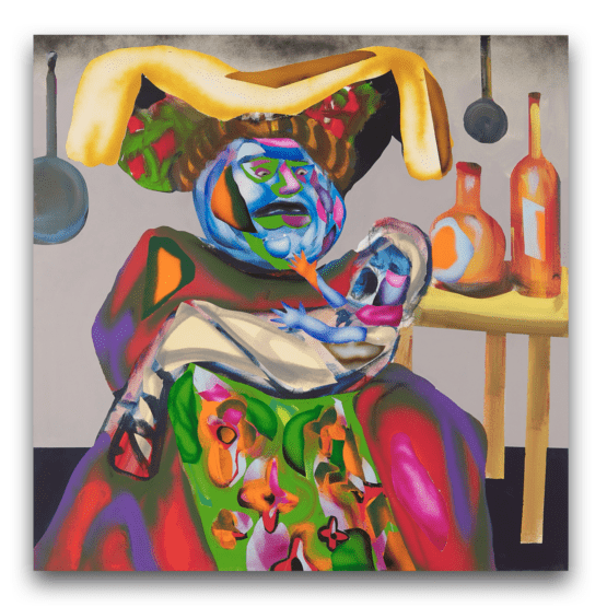 Jan Heres - Kolébka grotesky, 130 x 130 cm